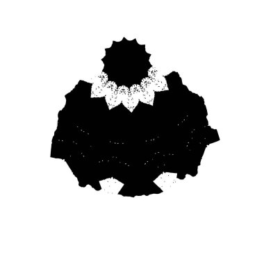 El çizimi bir çiçek karalaması. vektör illüstrasyonu.