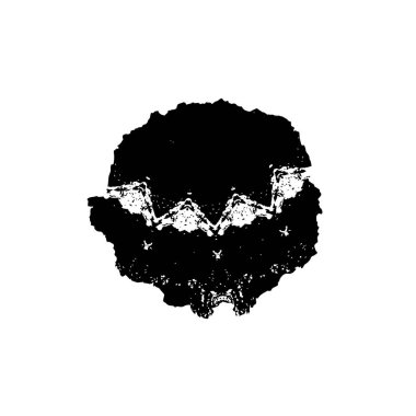 beyaz arkaplanda siyah grunge mürekkep fırçası darbesi.