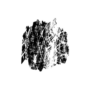 Siyah beyaz desenli, noktalı, lekeli, çizik ve çizikli sıkıntılı bir arkaplan. Soyut vektör illüstrasyonu.