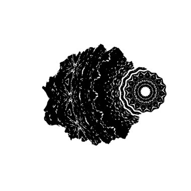 el çizimi mürekkep soyut çember deseni