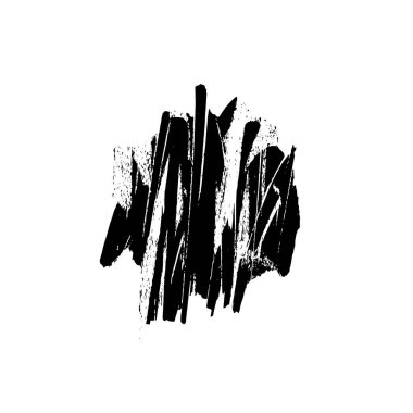 grunge beyaz arkaplanda siyah mürekkep fırçası darbeleri
