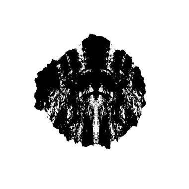 Beyaz arkaplanda siyah mürekkep fırçası darbelerine sahip vektör çizimi.