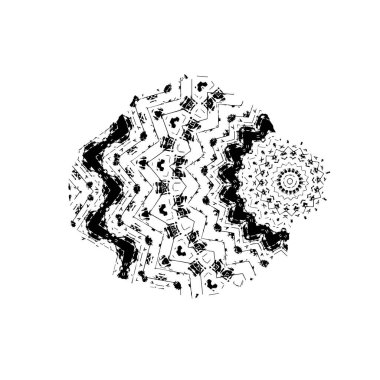 soyut el çizimi karalama arkaplanı, tek renkli vektör illüstrasyonu