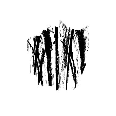 Siyah mürekkep lekesi. Beyaz arkaplanda soyut el boyama ögesi