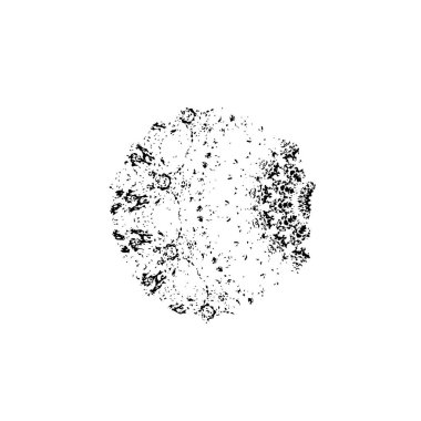 Grunge mürekkebinin basit bir çizimi. Smaç, siyah ve beyaz. 