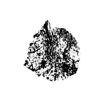 Grunge mürekkebinin basit bir çizimi. Smaç, siyah ve beyaz. 