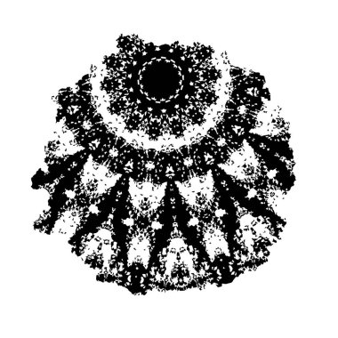 Grunge mürekkebinin basit bir çizimi. Smaç, siyah ve beyaz. 