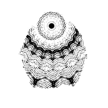 Grunge mürekkebinin basit bir çizimi. Smaç, siyah ve beyaz. 