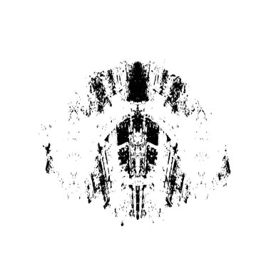 Grunge mürekkebinin basit bir çizimi. Smaç, siyah ve beyaz. 