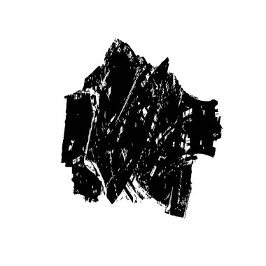 Grunge mürekkebinin basit bir çizimi. Smaç, siyah ve beyaz. 