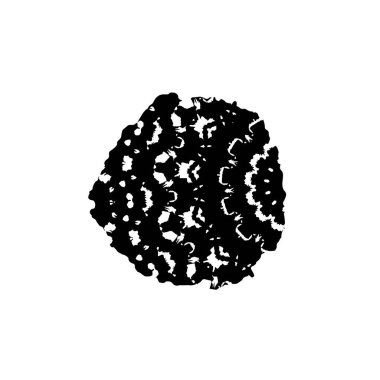 Grunge mürekkebinin basit bir çizimi. Smaç, siyah ve beyaz. 