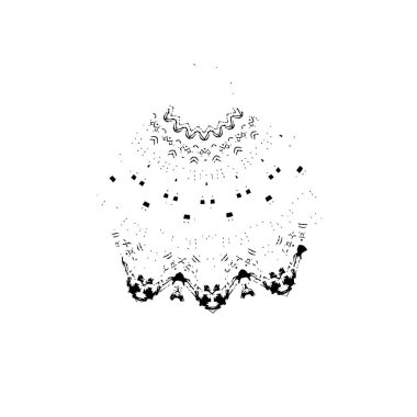 Grunge mürekkebinin basit bir çizimi. Smaç, siyah ve beyaz. 