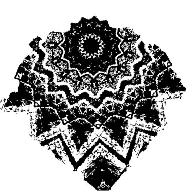 Grunge mürekkebinin basit bir çizimi. Smaç, siyah ve beyaz. 