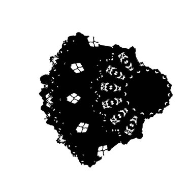 Grunge mürekkebinin basit bir çizimi. Smaç, siyah ve beyaz. 