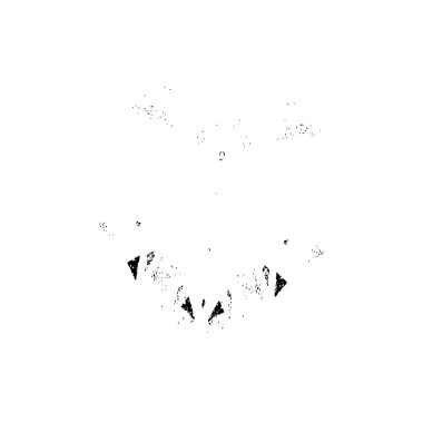 Grunge mürekkebinin basit bir çizimi. Smaç, siyah ve beyaz. 