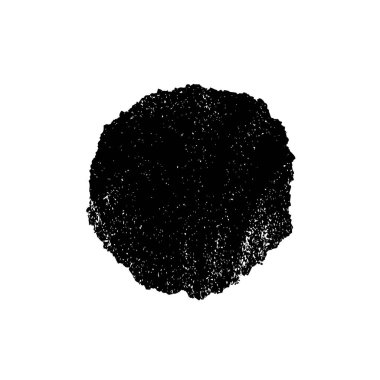 Siyah mürekkep lekesi. Beyaz arkaplanda soyut el boyama ögesi