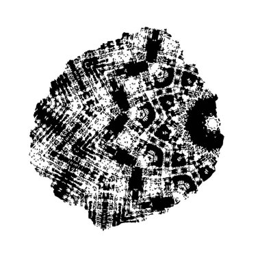 Grunge mürekkebinin basit bir çizimi. Smaç, siyah ve beyaz. 