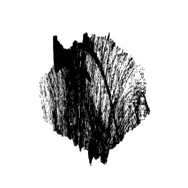 Grunge mürekkebinin basit bir çizimi. Smaç, siyah ve beyaz. 