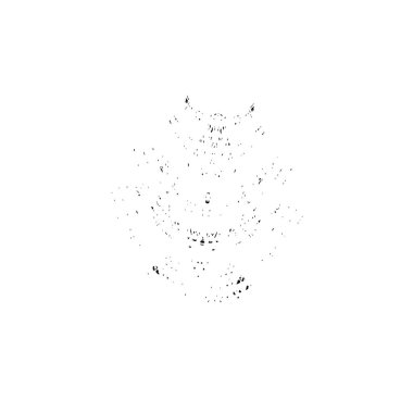 Grunge mürekkebinin basit bir çizimi. Smaç, siyah ve beyaz. 