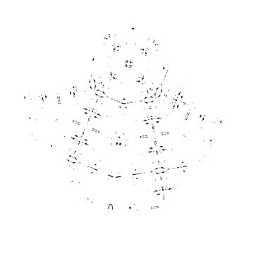 Grunge mürekkebinin basit bir çizimi. Smaç, siyah ve beyaz. 