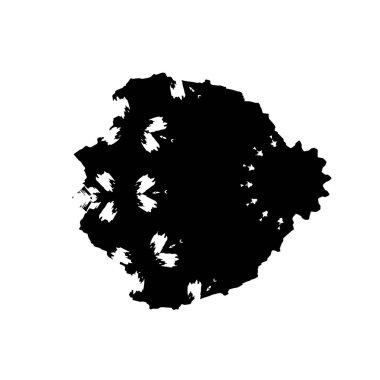 Grunge mürekkebinin basit bir çizimi. Smaç, siyah ve beyaz. 