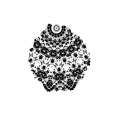 Grunge mürekkebinin basit bir çizimi. Smaç, siyah ve beyaz. 