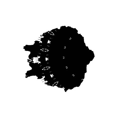 Grunge mürekkebinin basit bir çizimi. Smaç, siyah ve beyaz. 