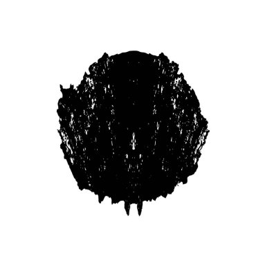 Siyah mürekkep lekesi. Beyaz arkaplanda soyut el boyama ögesi