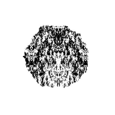 Siyah mürekkep lekesi. Beyaz arkaplanda soyut el boyama ögesi