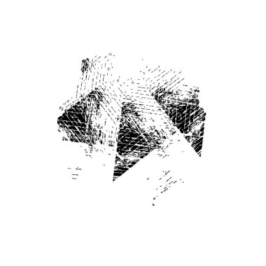 Grunge mürekkebinin basit bir çizimi. Smaç, siyah ve beyaz. 