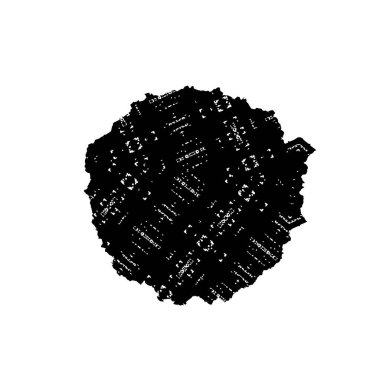 Grunge mürekkebinin basit bir çizimi. Smaç, siyah ve beyaz. 