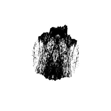 Siyah mürekkep lekesi beyaz arkaplanda izole edildi.