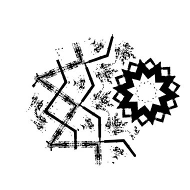 grunge siyah - tasarımınız için beyaz vektör çizimi