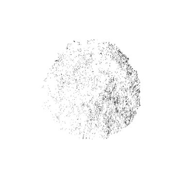 Beyaz arkaplanda siyah mürekkep çemberi vuruşu