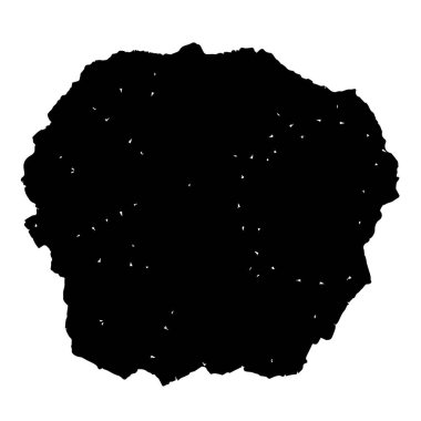 Siyah yuvarlak şeklin vektör illüstrasyonu.