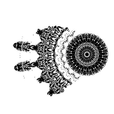 Hint tarzının el çizimi çizimi