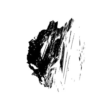 siyah fırça darbesi dokusu. grunge soyut el - boyanmış element.