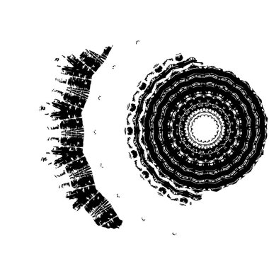 Fırça darbeleriyle çizilmiş vektör el çizimi.