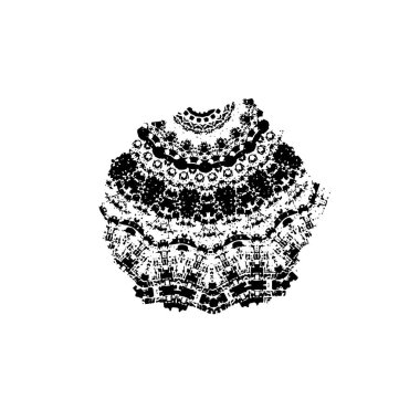 Vektör el - mandala çizimi.