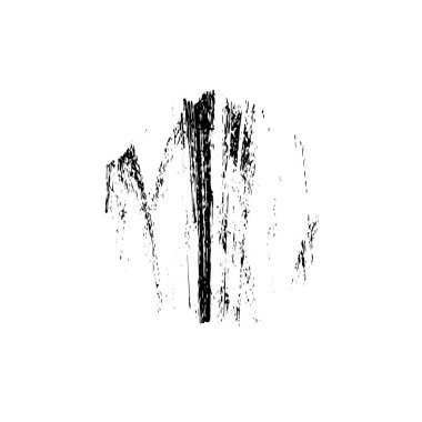 Beyaz arka plan üzerinde izole siyah grunge fırça darbeleri