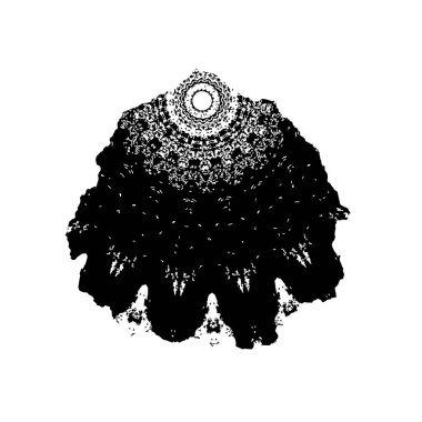 Soyut el çizimi desen. siyah ve beyaz