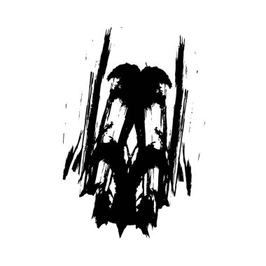 vektör siyah ve beyaz mürekkep sıçraması