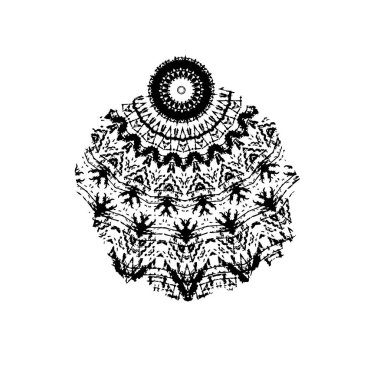 El yapımı mandala. Etnik süsleri karala. tebrik kartı, davetiye, pankart, broşür, broşür için kabile etnik süsleri.