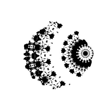 siyah daire grunge simgesi.