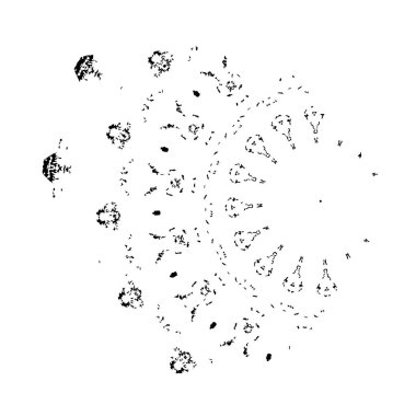 Beyaz arkaplanda yuvarlak noktalı siyah daire çerçeve vektörü