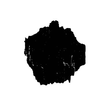 Beyaz arka planda siyah mürekkep fırçası darbesi. vektör illüstrasyonu.