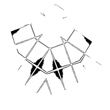 Grunge el çizilmiş oklar. vektör illüstrasyonu.