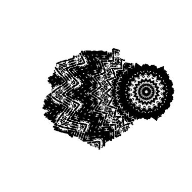 Dişlilerin el çizimi soyut karalama vektör çizimi. tasarım ögesi