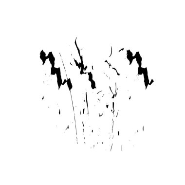 beyaz arkaplanda siyah grunge mürekkep fırçası darbesi