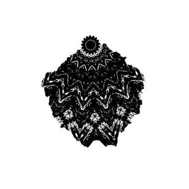 vektör el çizilmiş mandala tasarımı